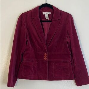 Jones New York | Velevet blazer jacket Pink fuchsia Women’s size PL petite L
